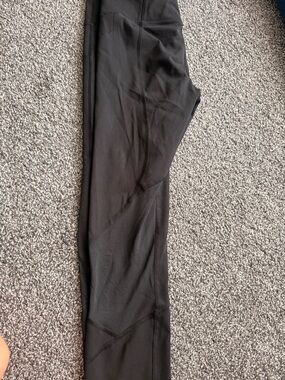 Lululemon Black Athletic Leggings with Mesh Panels